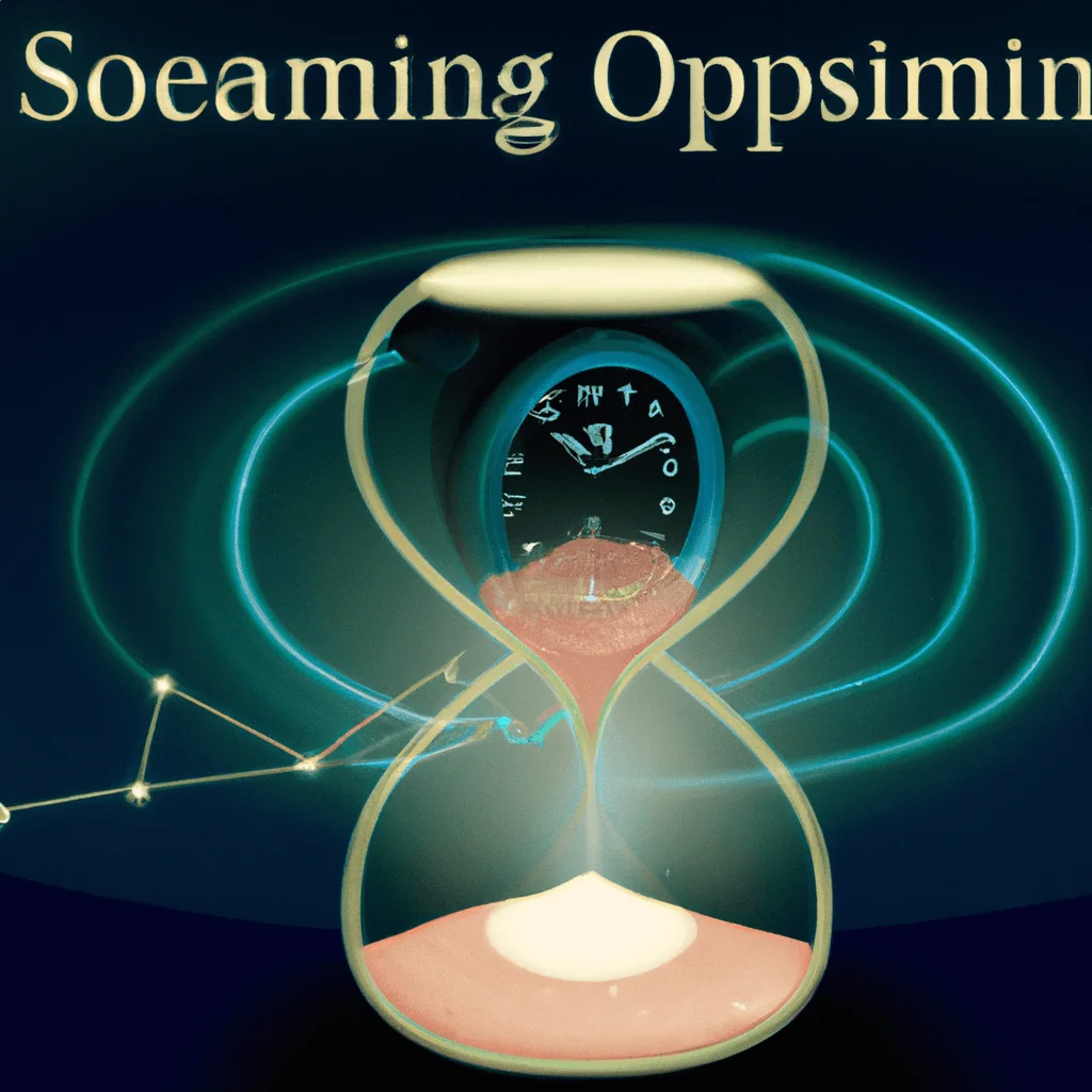 Of a brain with glowing circuits connected to an hourglass, demonstrating the concept of sleep optimization for enhanced cognitive function