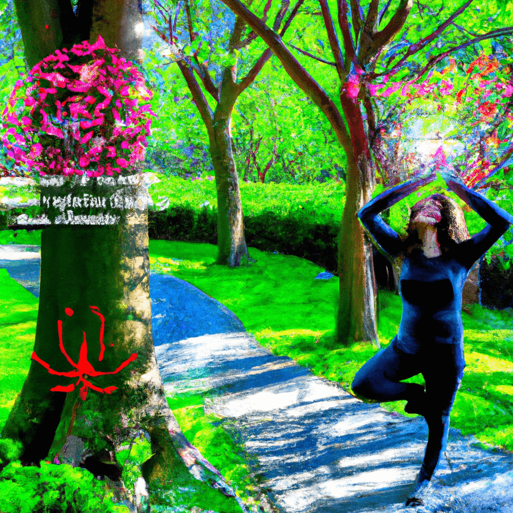 Navigating Menopause: Brain Health, Lifestyle, and Empowerment 1 E woman in her mid-50s practices yoga in a peaceful park, surrounded by nature