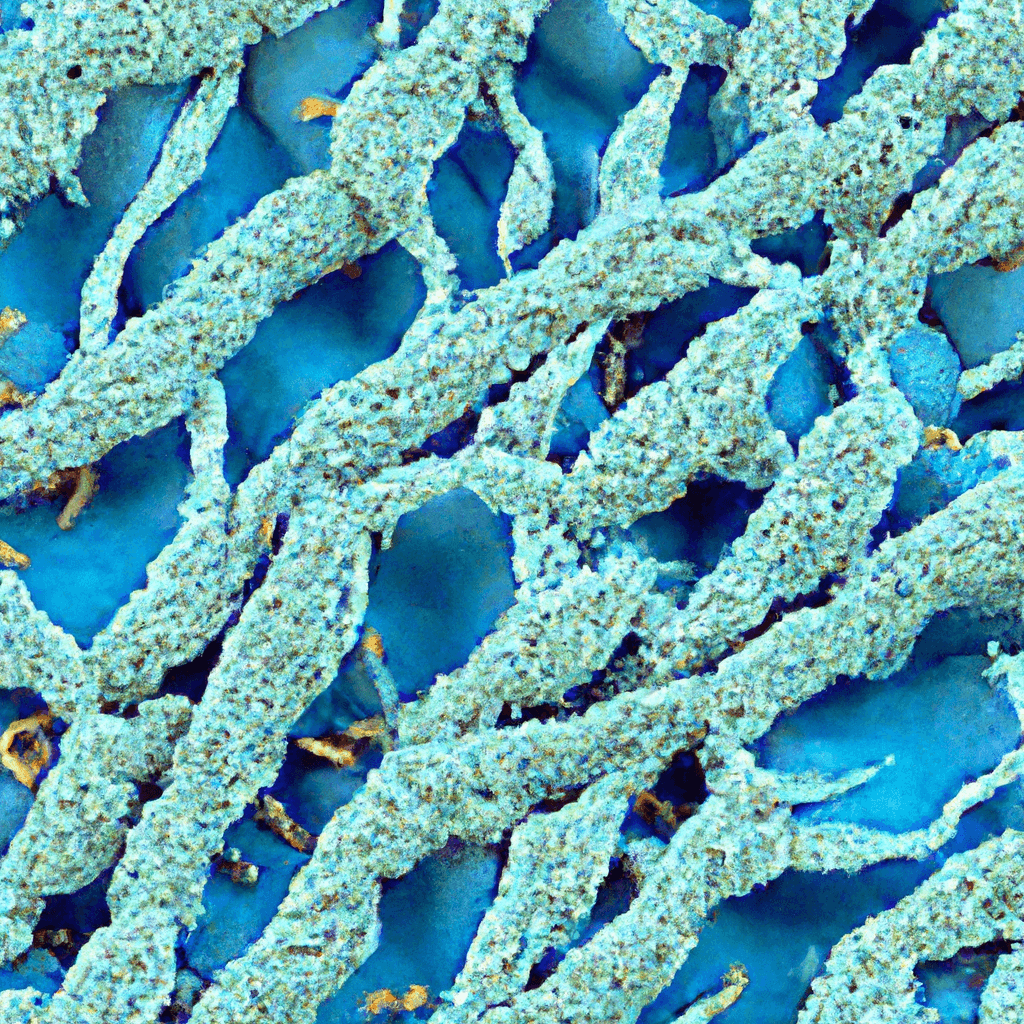 Mitochondrial Dysfunction: The Hidden Cause of Chronic Skin Conditions Like Eczema & TSW 1 -lens microscopic view revealing intricate mitochondrial networks within skin cells, appearing fragmented and distressed
