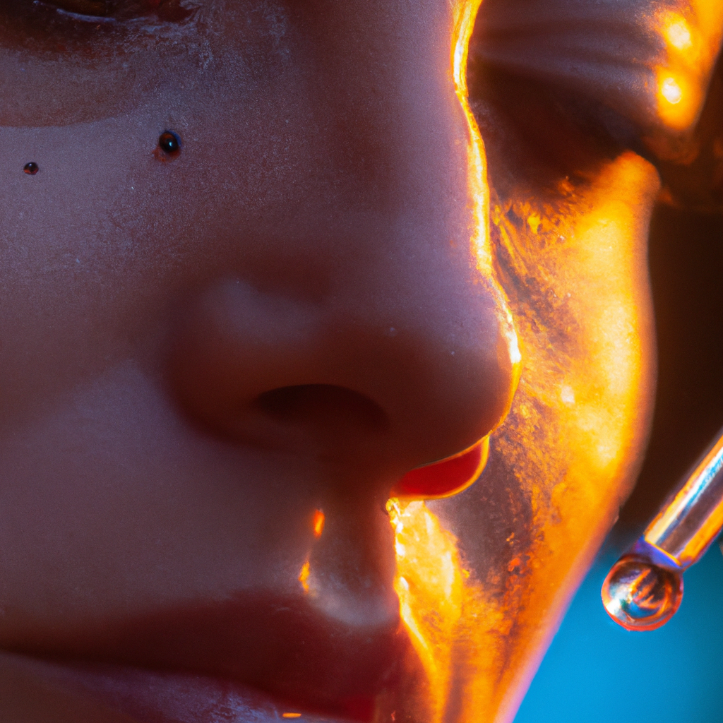 Methylene Blue and Skin Health: Anti-Ageing, Antioxidant, and Photodynamic Insights 1 Hour close-up of a serene woman’s cheek and jawline, dewy skin glowing