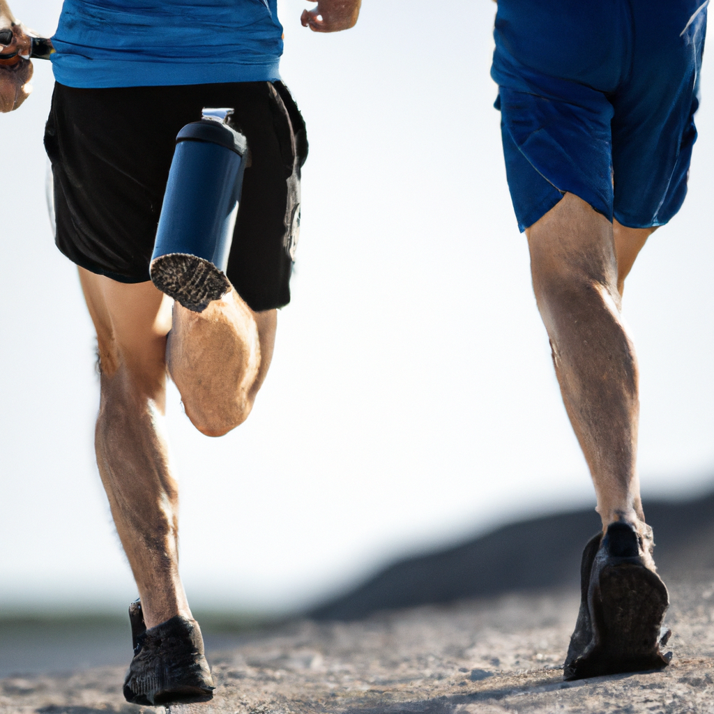Methylene Blue for Sports Performance: A Guide for Athletes and Endurance Training 1 Hour close-up of a lean endurance athlete mid-stride on a coastal trail, breath visible in cool air